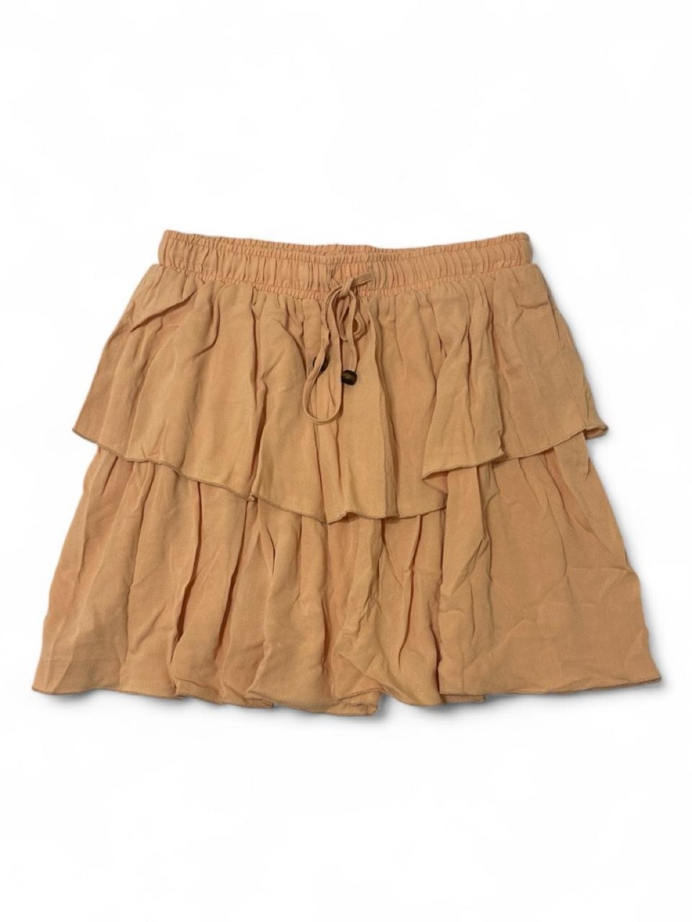 Forever 21 Tan Tiered Ruffle Mini Skirt